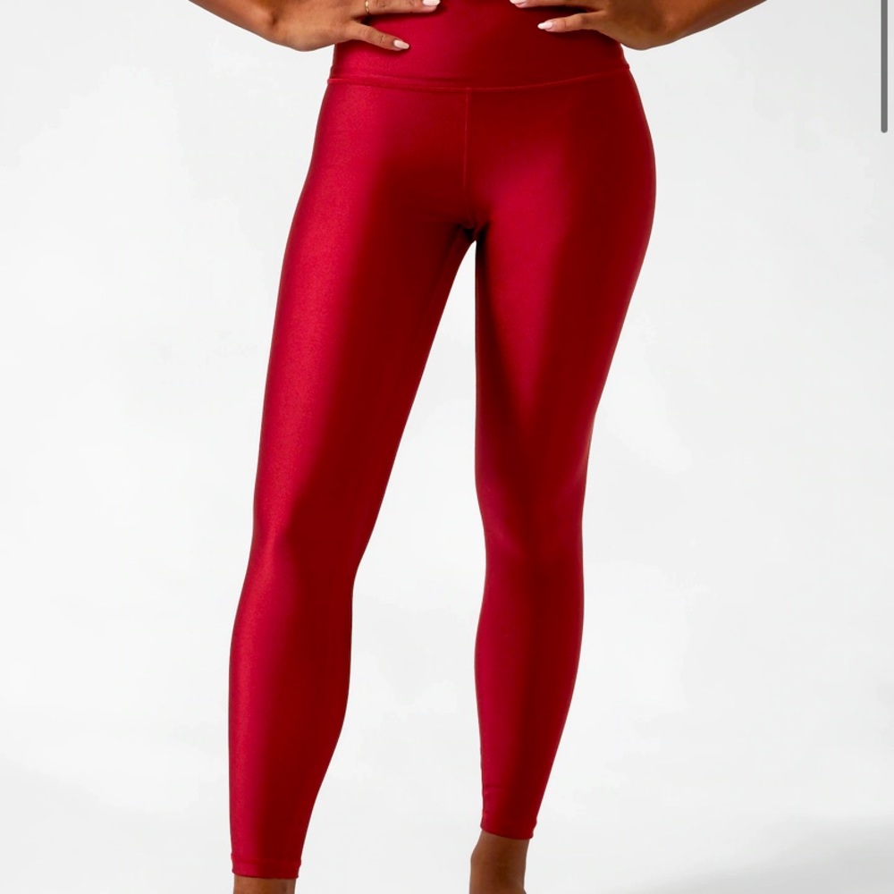 Athleta Red Velvet Leggings